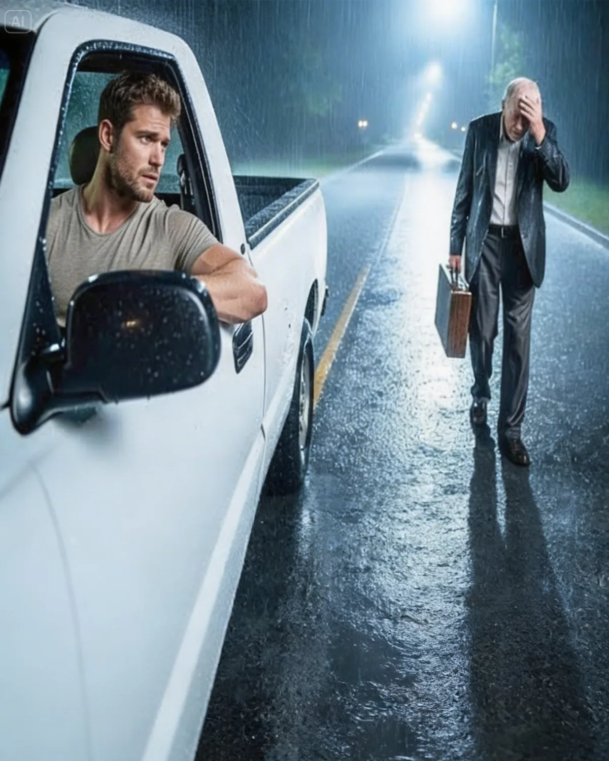 Single Dad Helped an old Man walking in the Rain — The Next Day, He Helped her save her Job