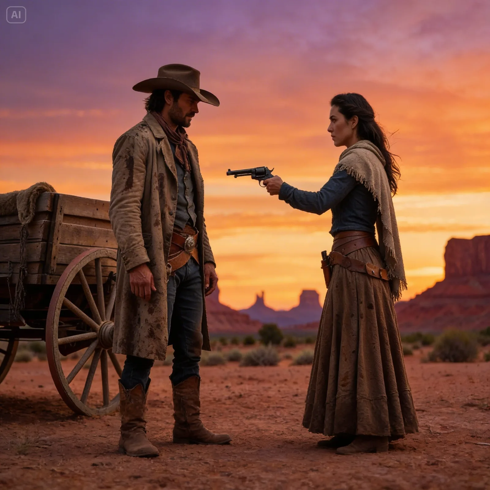 She Tried to Rob His Wagon, He Let Her, Then Said, “You Forgot One Thing—My Last Name”