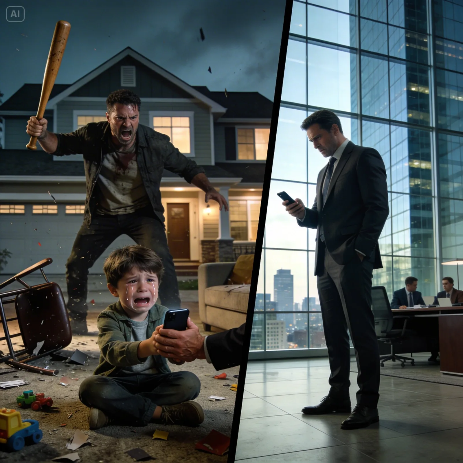 My four-year-old son called me sobbing at work. “Daddy, mommy’s boyfriend hit me with a baseball bat. He said if I cry, he’ll hurt me more.” I heard a man yelling in the background. I was twenty minutes away. I called my brother, an ex-cage fighter. “I’m closer. I’m going in now.”