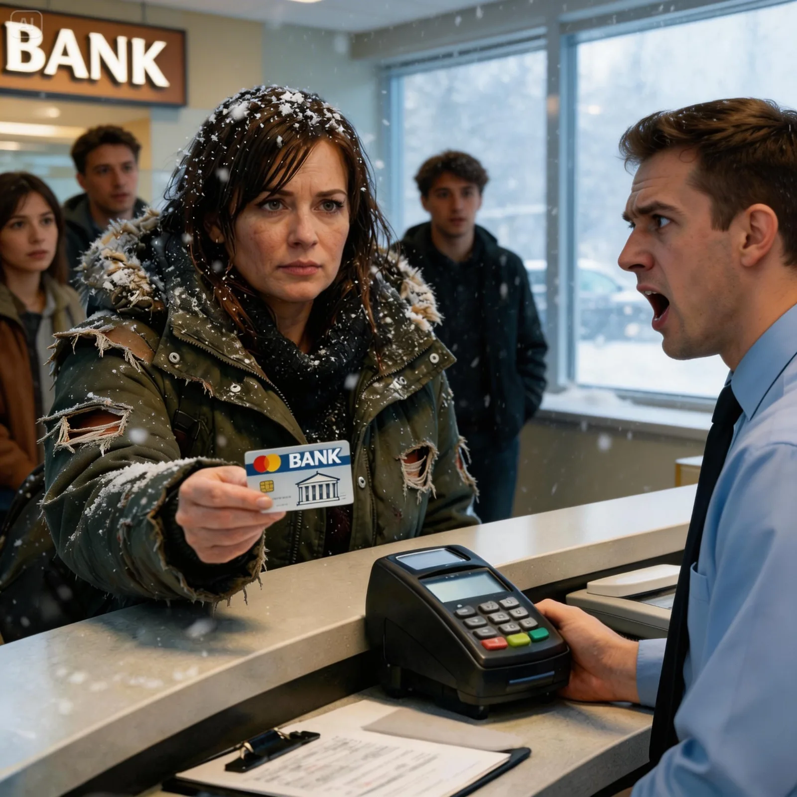 After my husband kicked me out, I used my father’s old card. The bank panicked — I was shocked when…