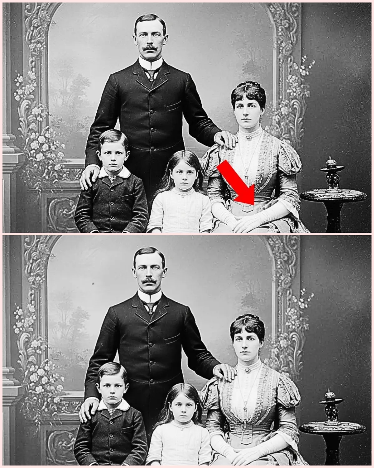 1902 Family Photo Recovered — and Researchers Notice a Hidden Shape Beneath the Mother’s Glove