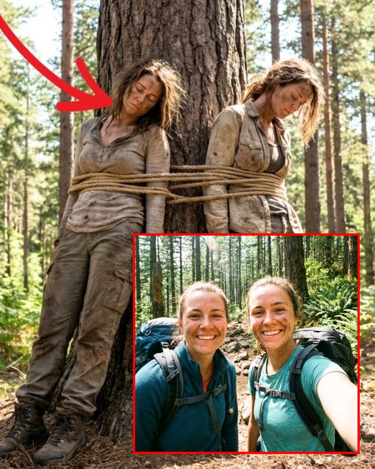 Two Sisters Vanished In Oregon Forest – 3 Months Later Found Tied To A Tree, UNCONSCIOUS
