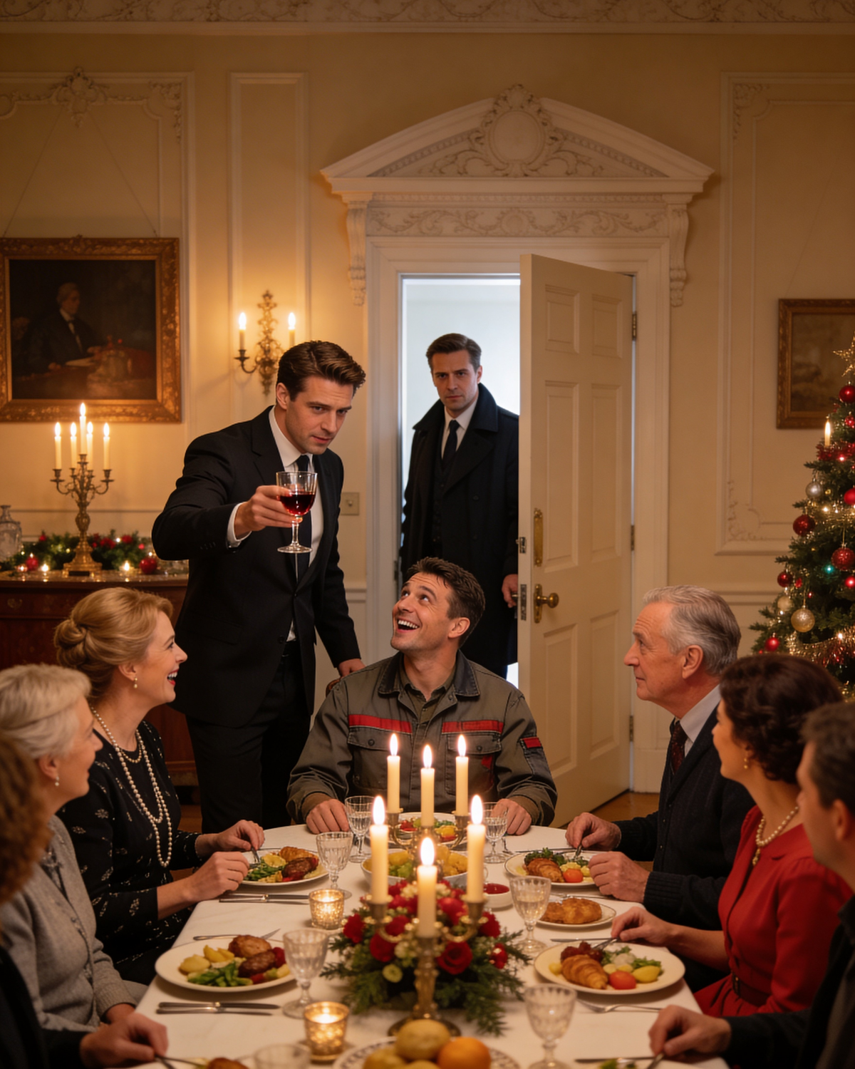 MY RICH BROTHER RAISED HIS GLASS AND LAUGHED AT MY JOB IN FRONT OF THE ENTIRE FAMILY, SAYING A MAN WHO SPENDS HIS DAYS FIXING TRUCK ENGINES WOULD NEVER BECOME ANYTHING WORTH MENTIONING. THE TABLE ERUPTED WITH QUIET AMUSEMENT, AND EVEN MY FATHER SLOWLY SHOOK HIS HEAD LIKE HE WAS WATCHING PROOF OF A DISAPPOINTMENT HE HAD PREDICTED FOR YEARS