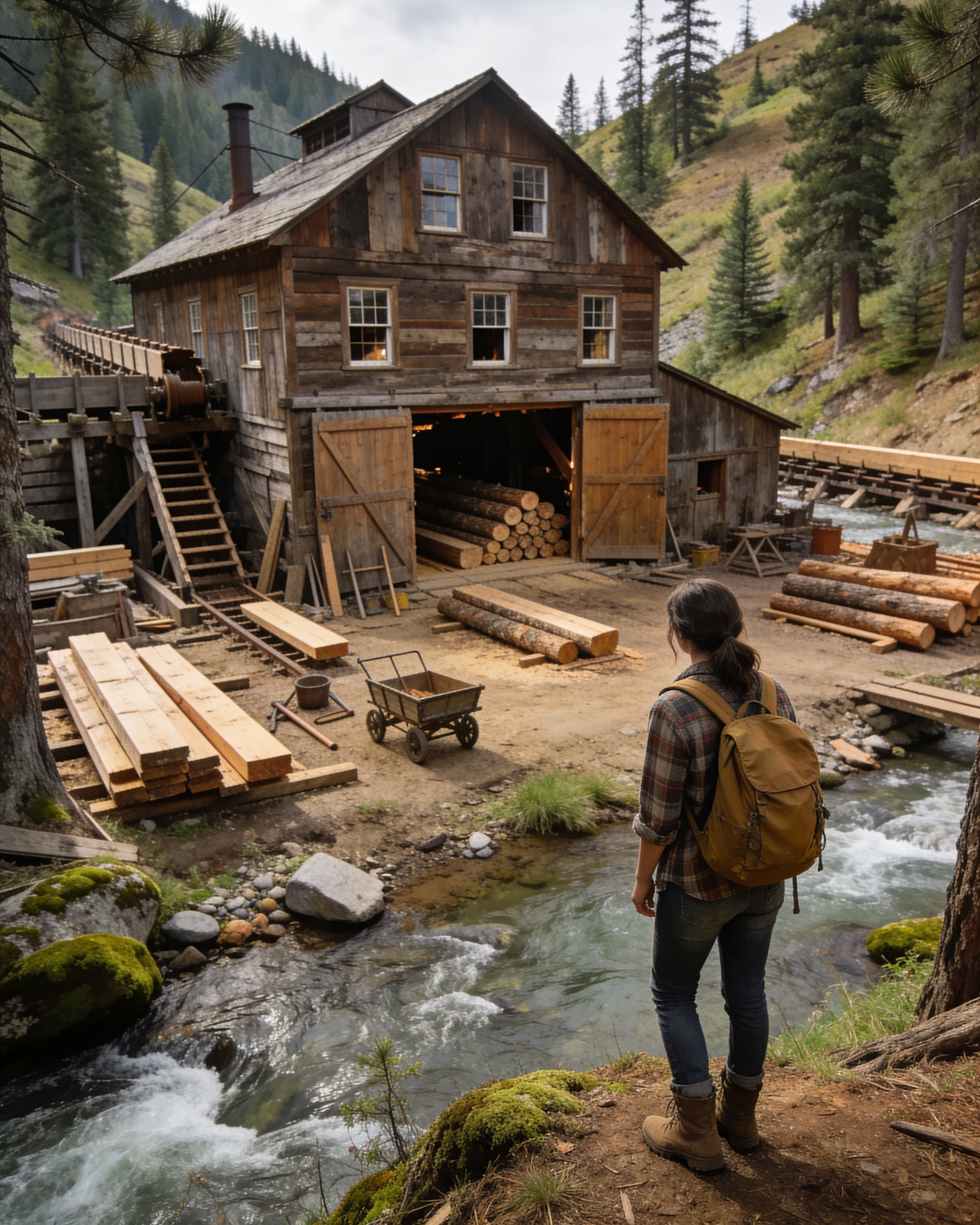 Kicked Out at 16 Orphan Inherits Dusty Sawmill What She Found Inside Changed Everything