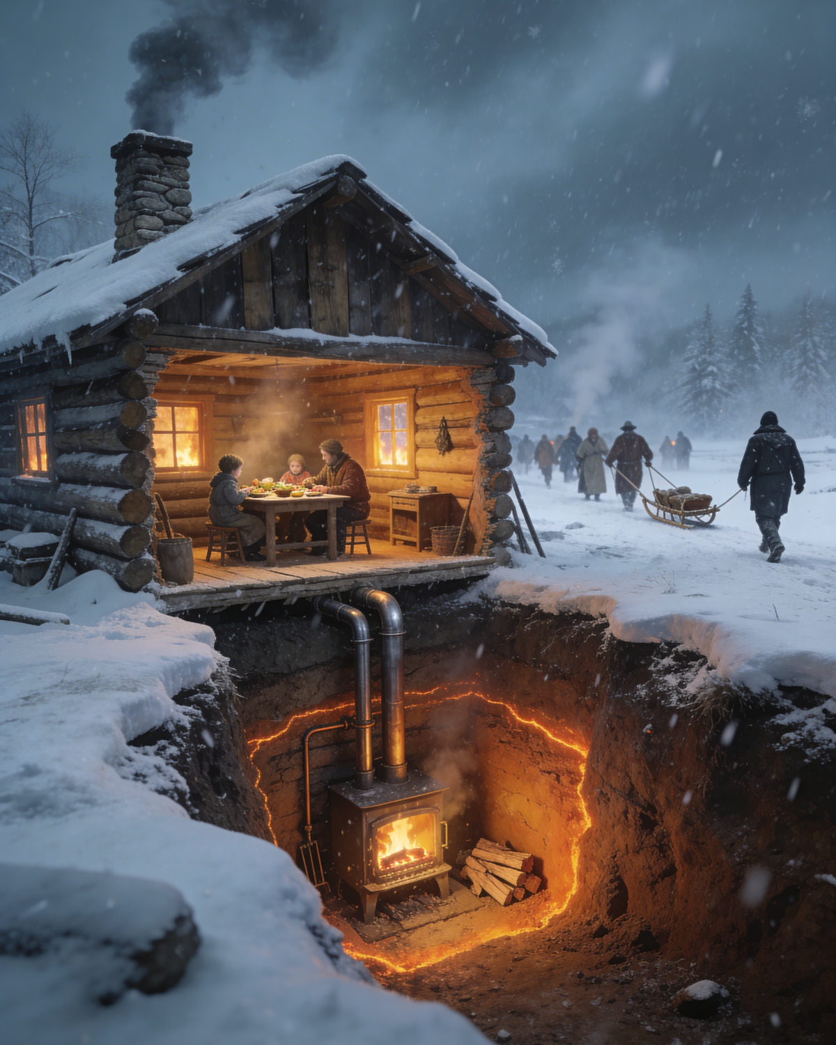 He Buried a Cast Iron Stove Underground — Until the Earth Around It Turned His Cabin Into an Oven