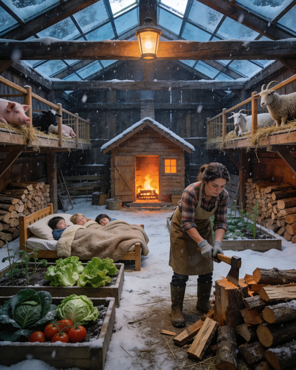 They laughed when she built a barn on top of her cabin—but when winter came, they all had to kneel and beg her…