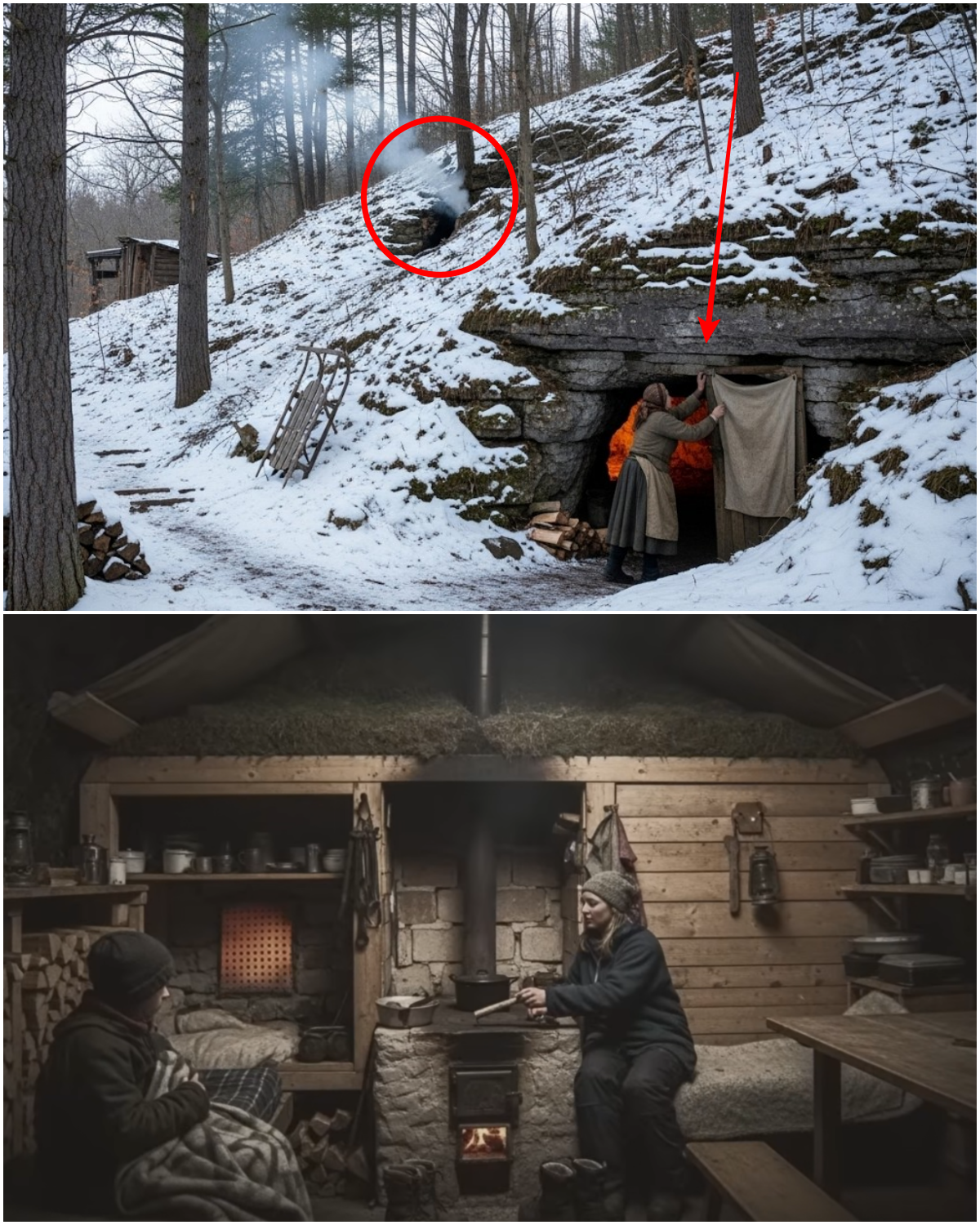 How She Built a Shelter Inside a Cave That Stayed Over 80°F During the Worst Winter in 45 Years