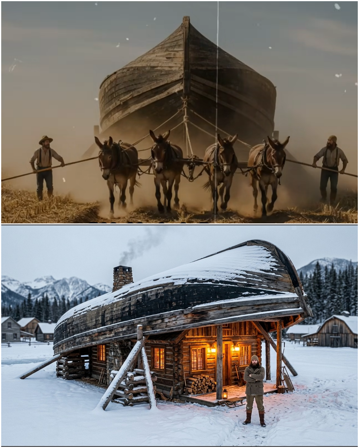 They Mocked Him for Flipping a River Barge Over His Cabin—Then the Iowa Ice Siege Left His Roof Bare and Theirs Breaking