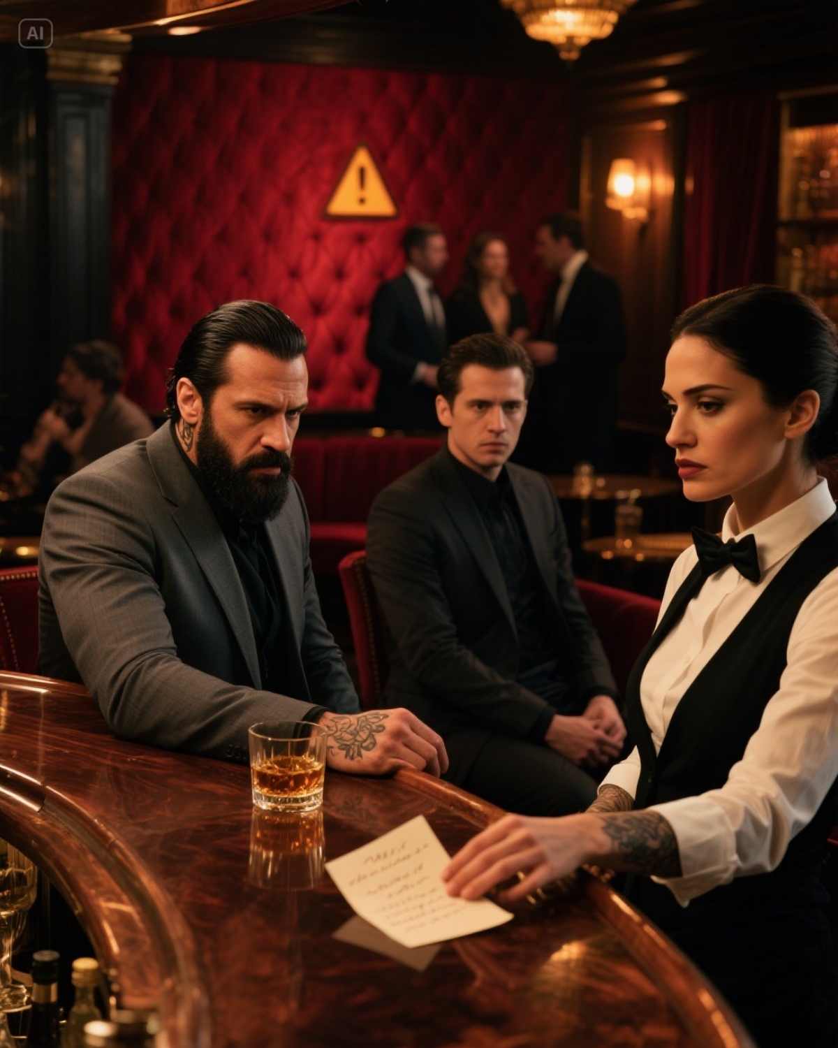 A Waitress Slipped the Mafia Boss a Note: “Don’t Drink. It’s a Trap. Leave Now.” – Then He Grabbed Her Wrist Instead.