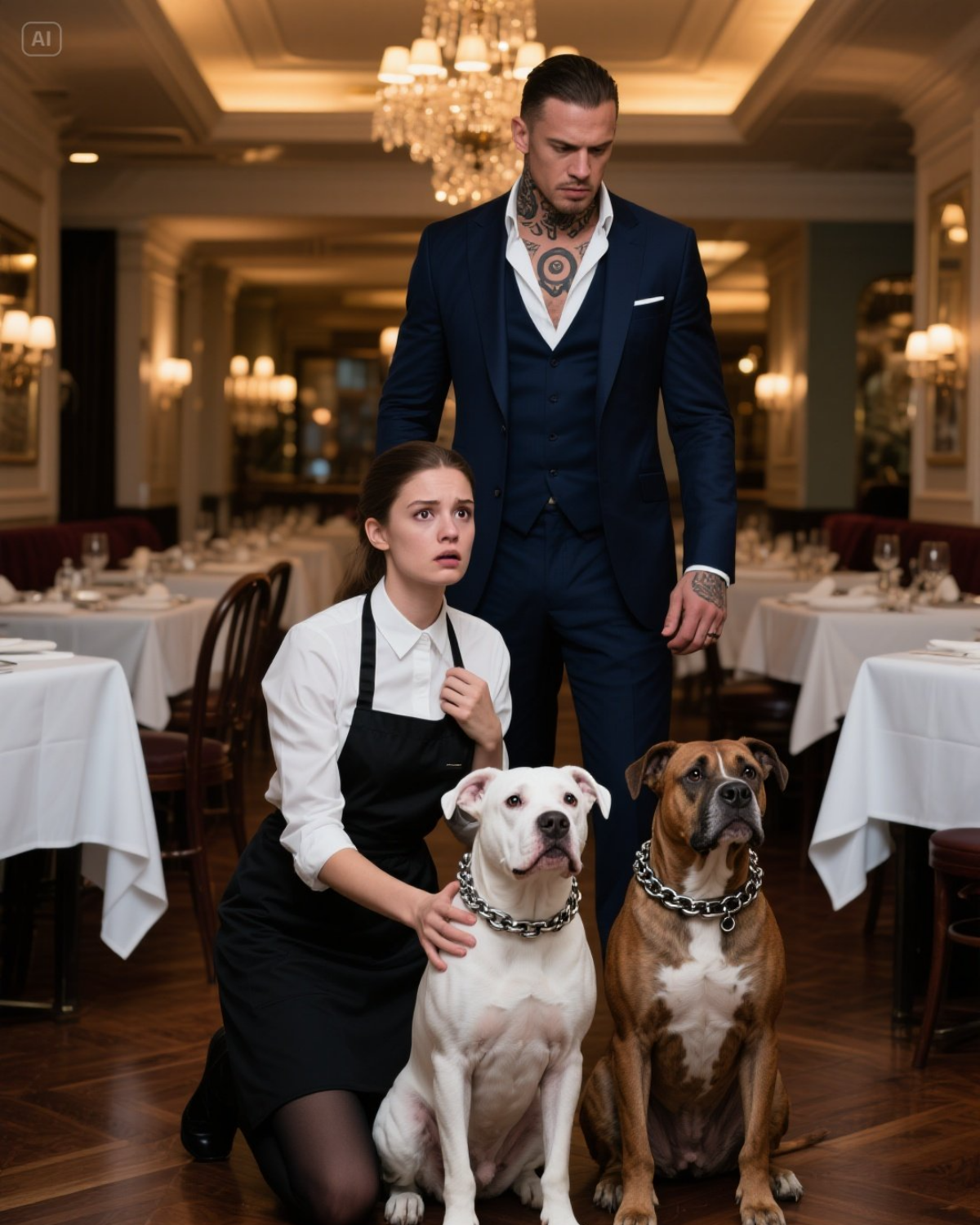 Everyone Feared the Mafia Boss’s Pitbulls – Until a Waitress Calmed Them With One Simple Move