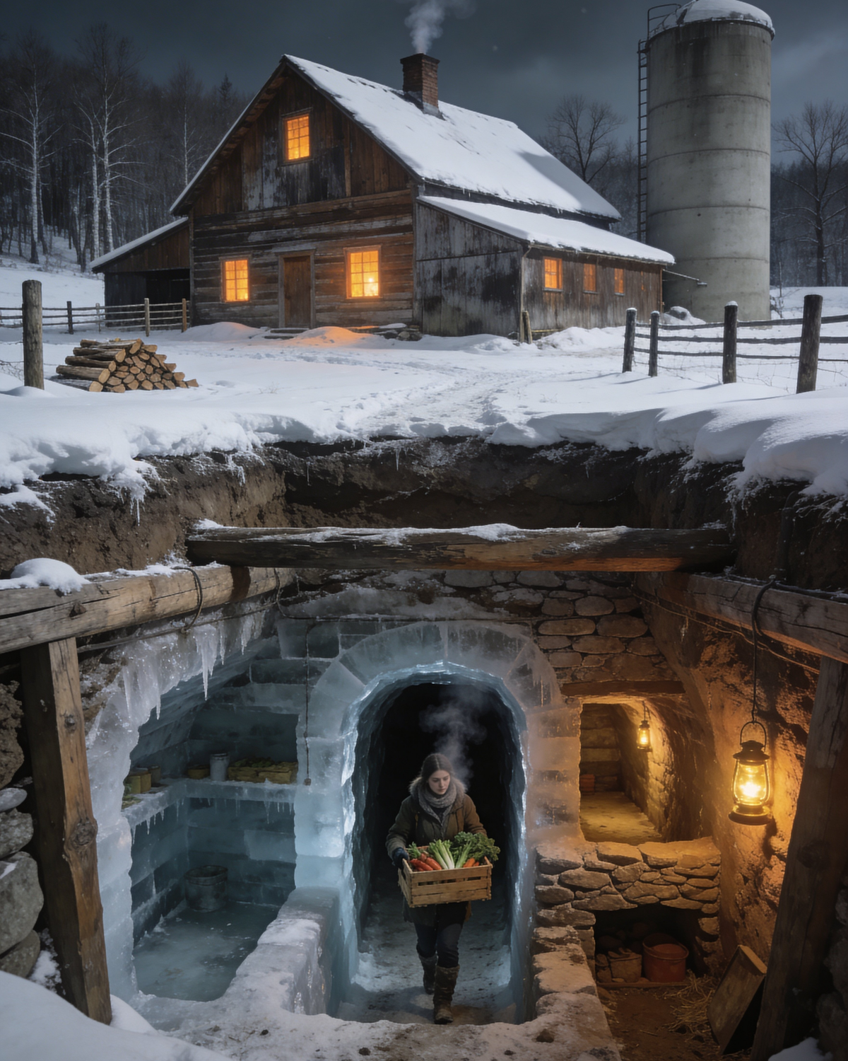 She Built An Underground Tunnel From Barn To Silo, All Connected To Her House—When Winter Came…