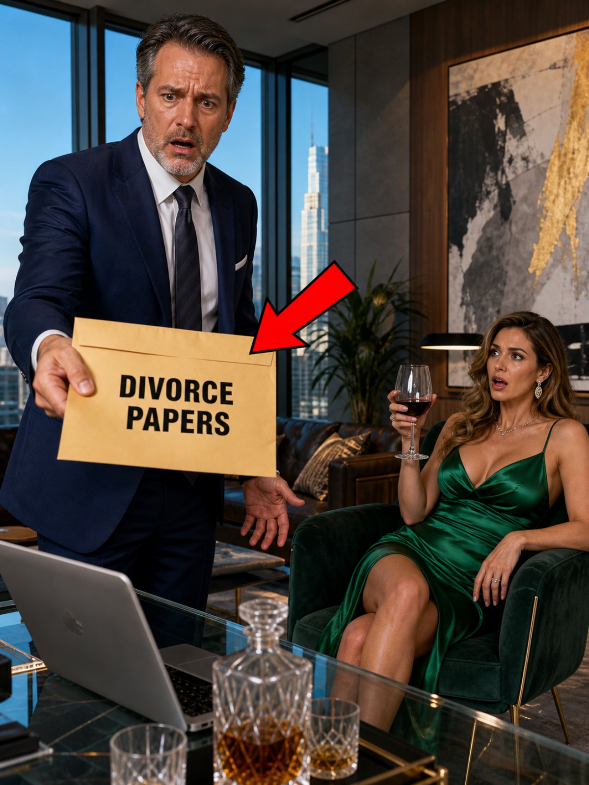 He Sat With His Mistress—Then Divorce Papers From His Pregnant Wife Arrived